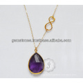 Designer Amethyst Gemstone Gold Plated Manufacturer Necklace Jewelry For Women